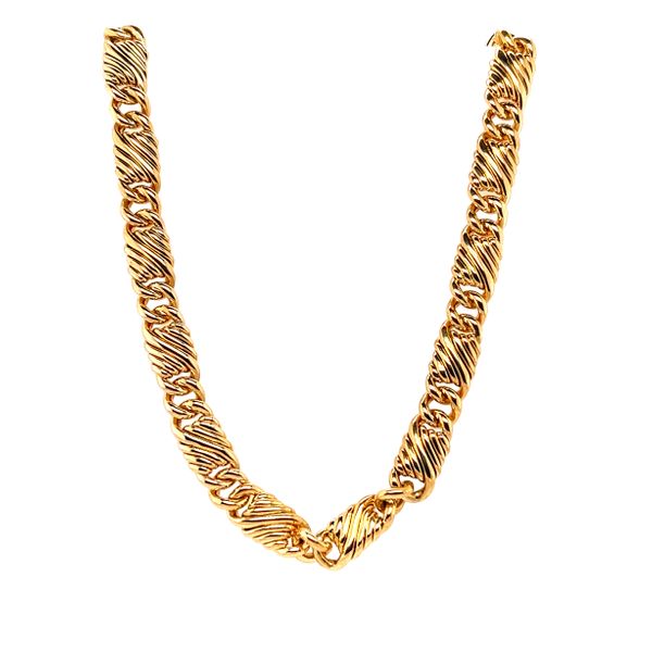 Gold Fancy Link Chain Necklace
