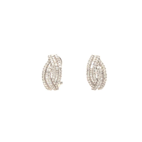 Baguette Diamond Huggie Earrings