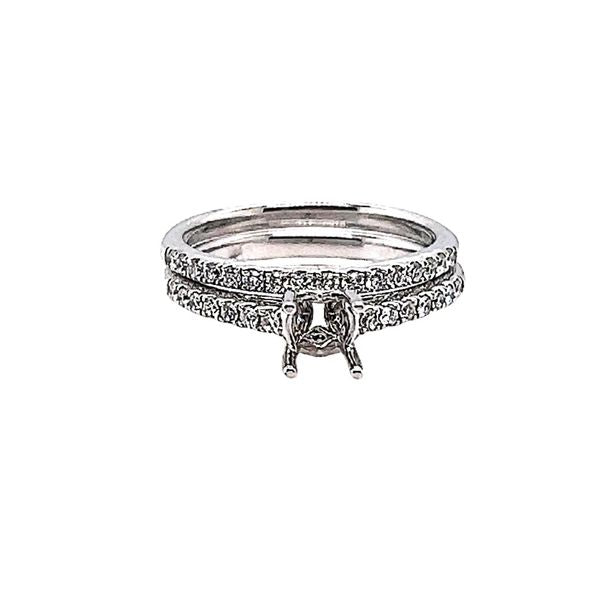 Diamond Semi-Mount Engagement Ring with Band