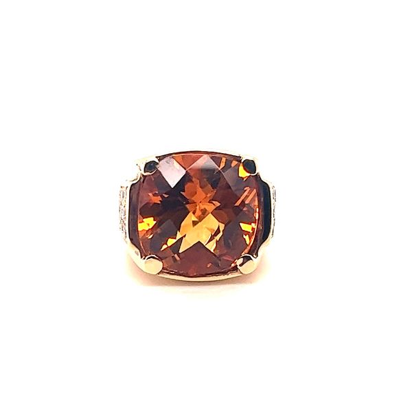 Cirtrin Gemstone and Diamond Ring