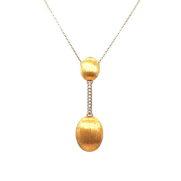 Nanis 18K Yellow Gold Ball Necklace .08ctw