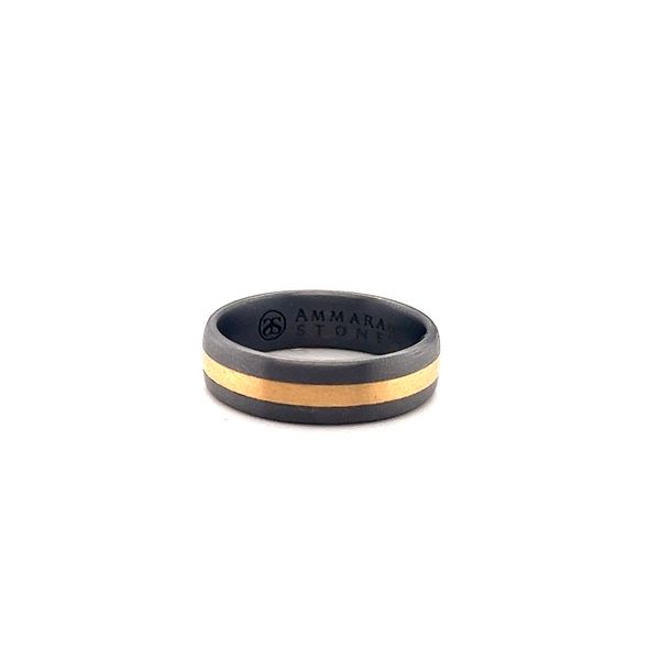 Tantalum and Gold Inlay Men's Ring
