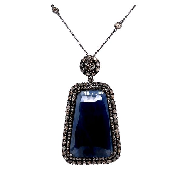 Sapphire Diamond Pendant