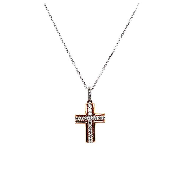 White Gold Diamond Cross Pendant