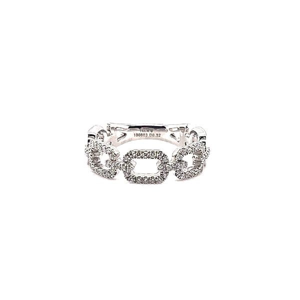 White Gold Diamond Link Ring