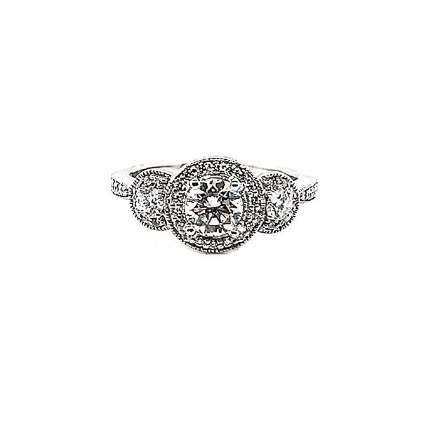 White Gold 1.50ct Round 3 Stone Engagement Ring