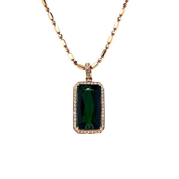 Quart and Diamond Pendant