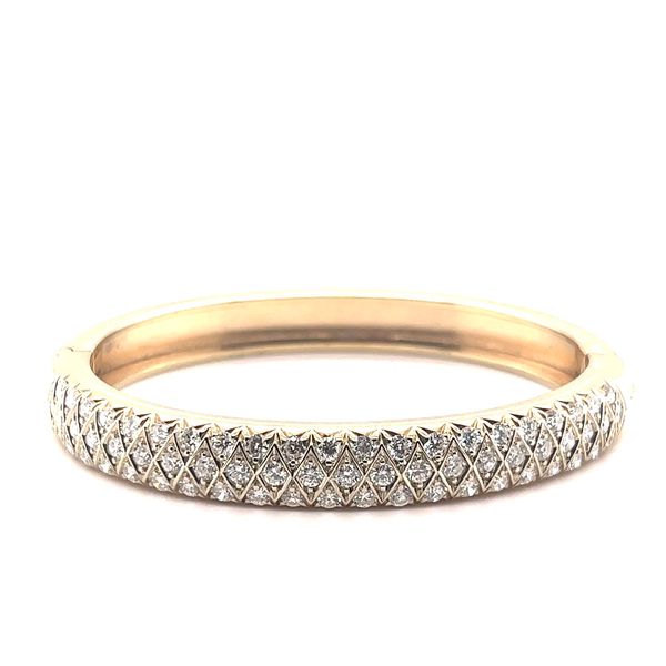 14K YG 5.5ctw Diamond Bangle Bracelet