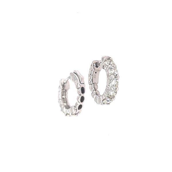 White Gold 1.85ct Diamond Huggie Earrings